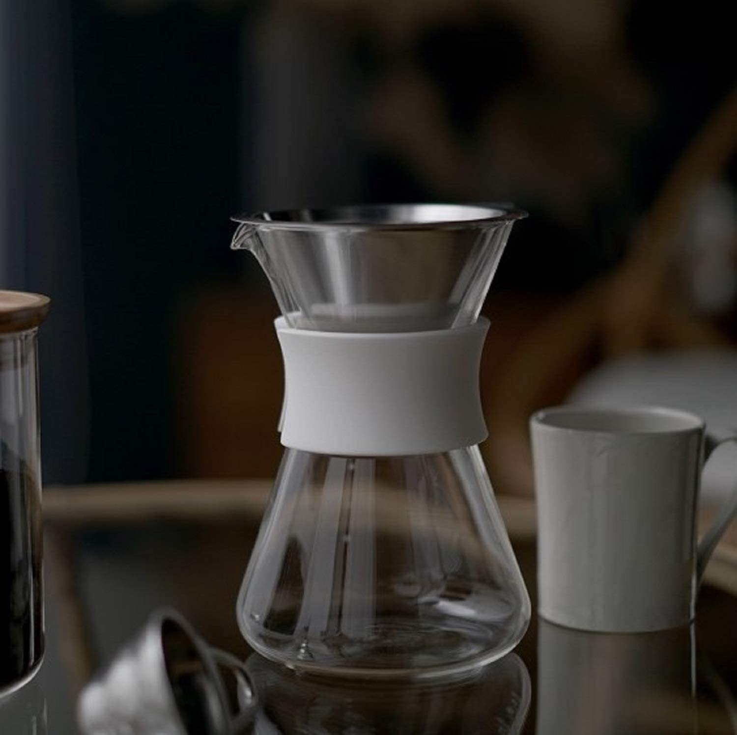 Hario Glass Coffee Maker 400 ml, White