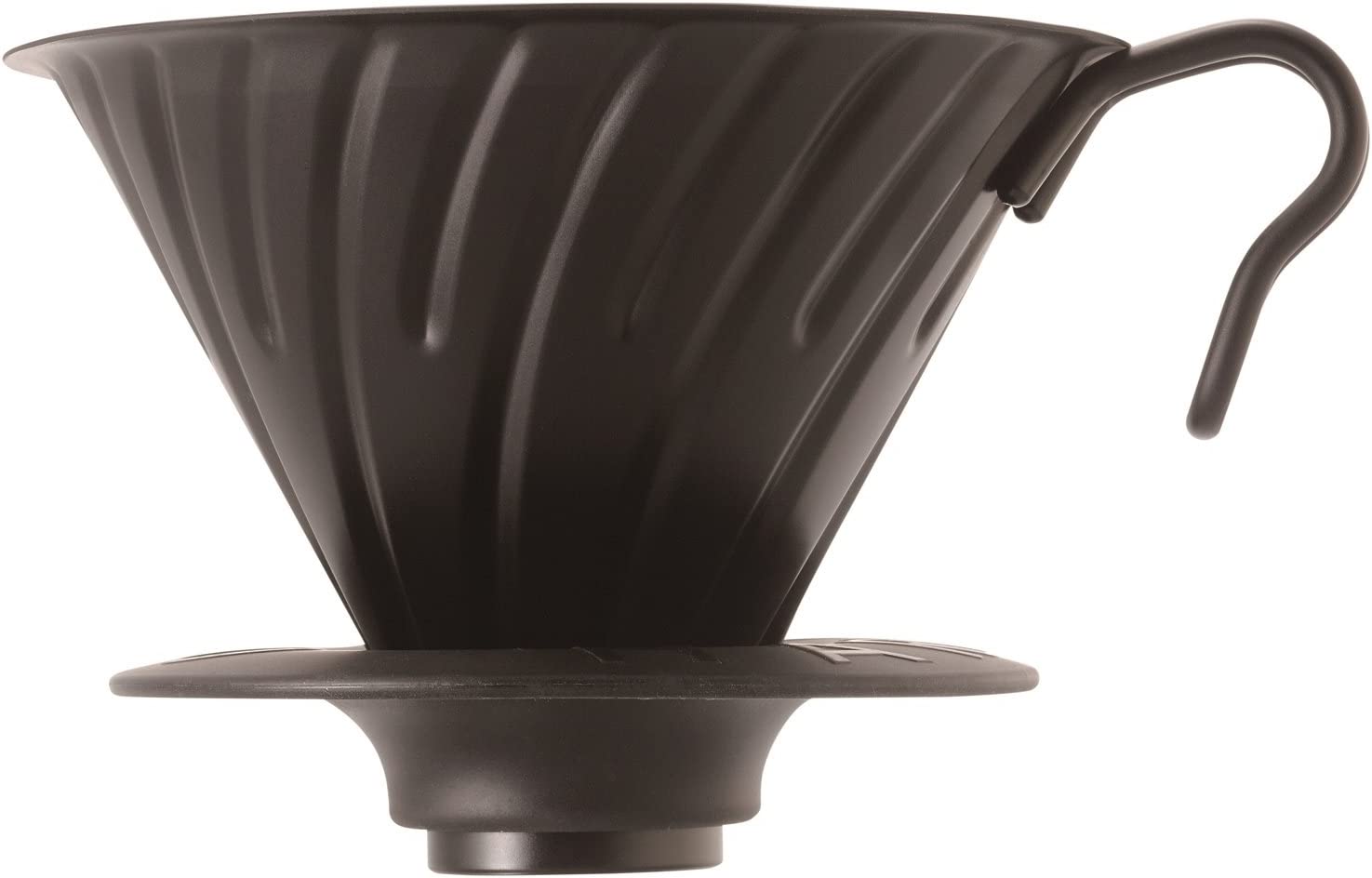 HARIO V60 Metal Dripper Size 02 with Silicone Base, Matte Black